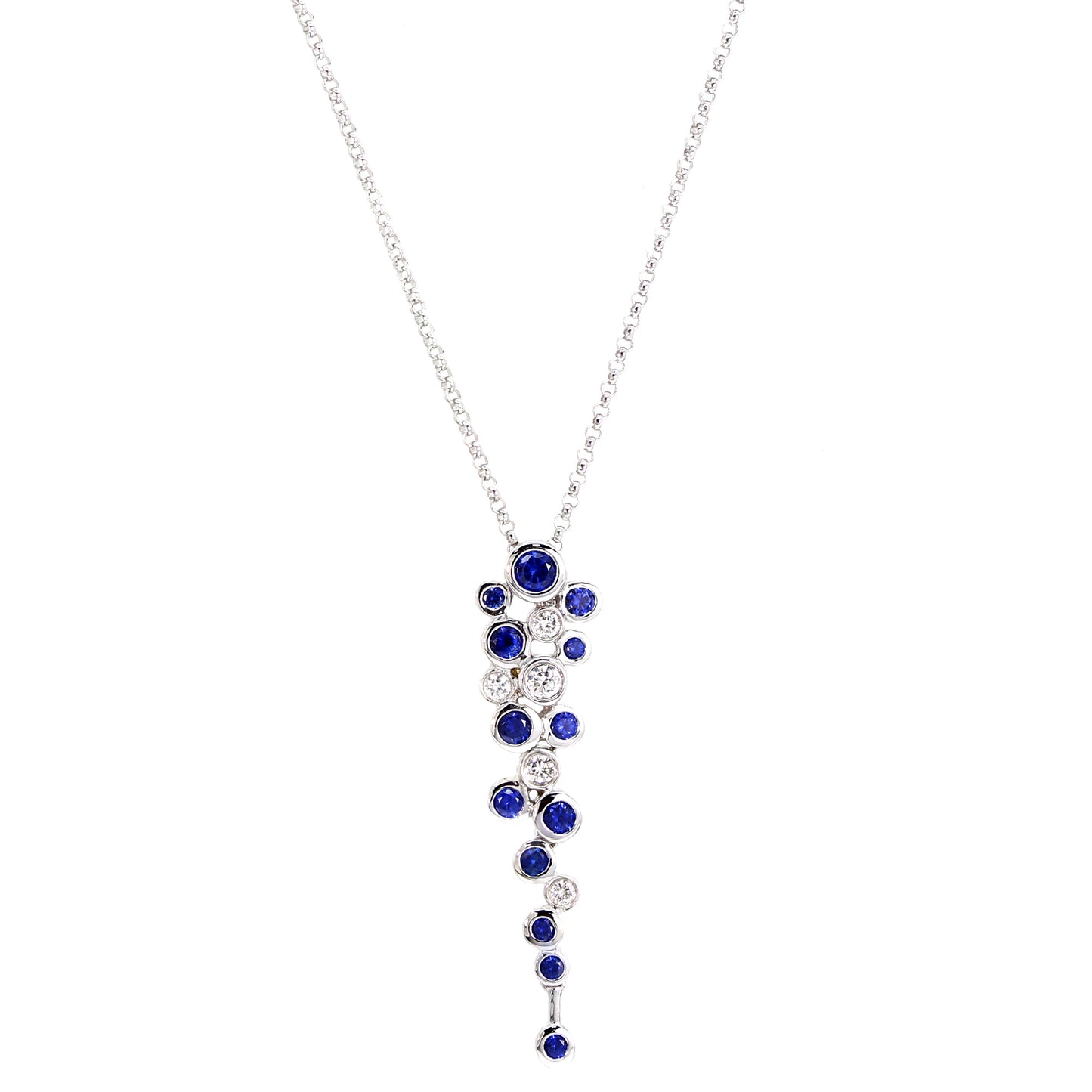 18ct Gold Sapphire & Diamond Pendant