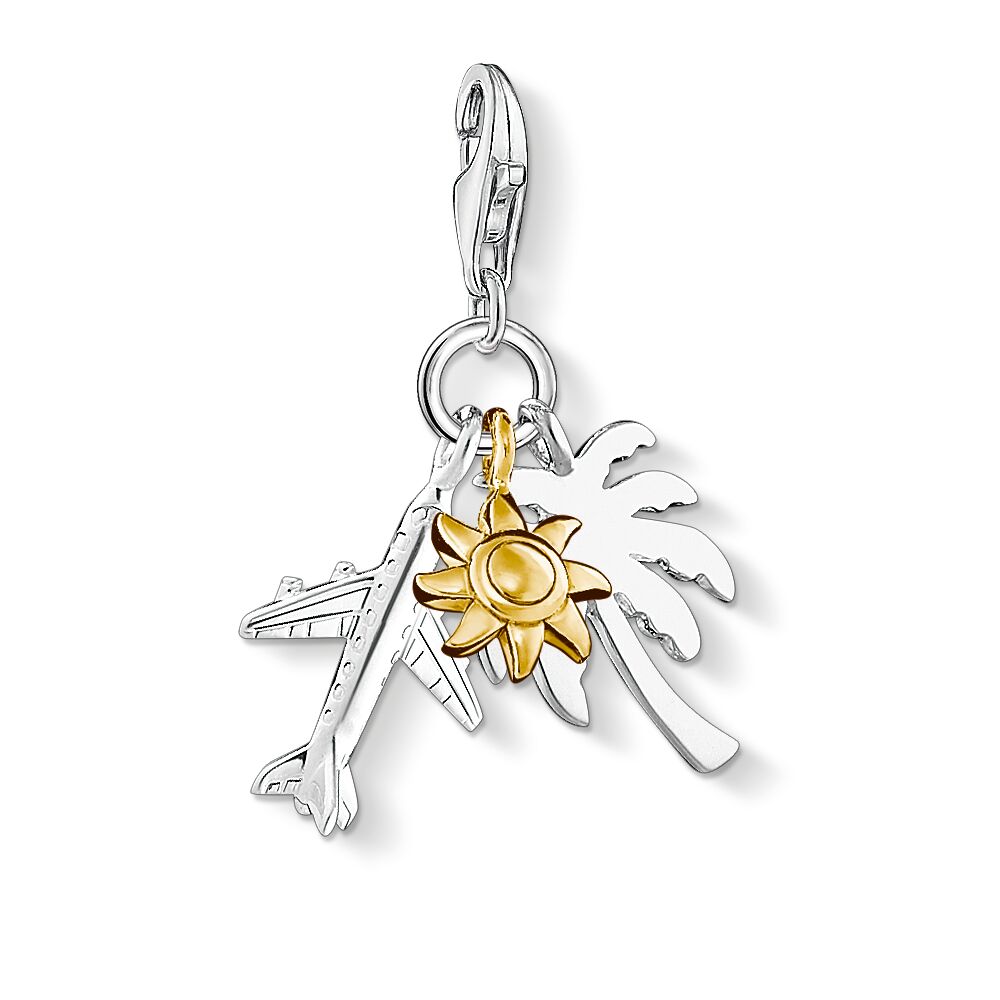 Thomas Sabo Palm Tree Sun Plane Charm 1430-413-21
