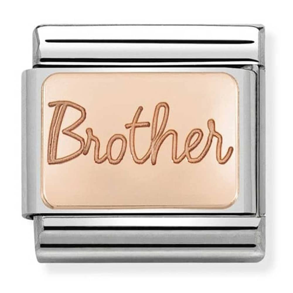 NOMINATION Rose Gold Brother Plate Charm 430101-37