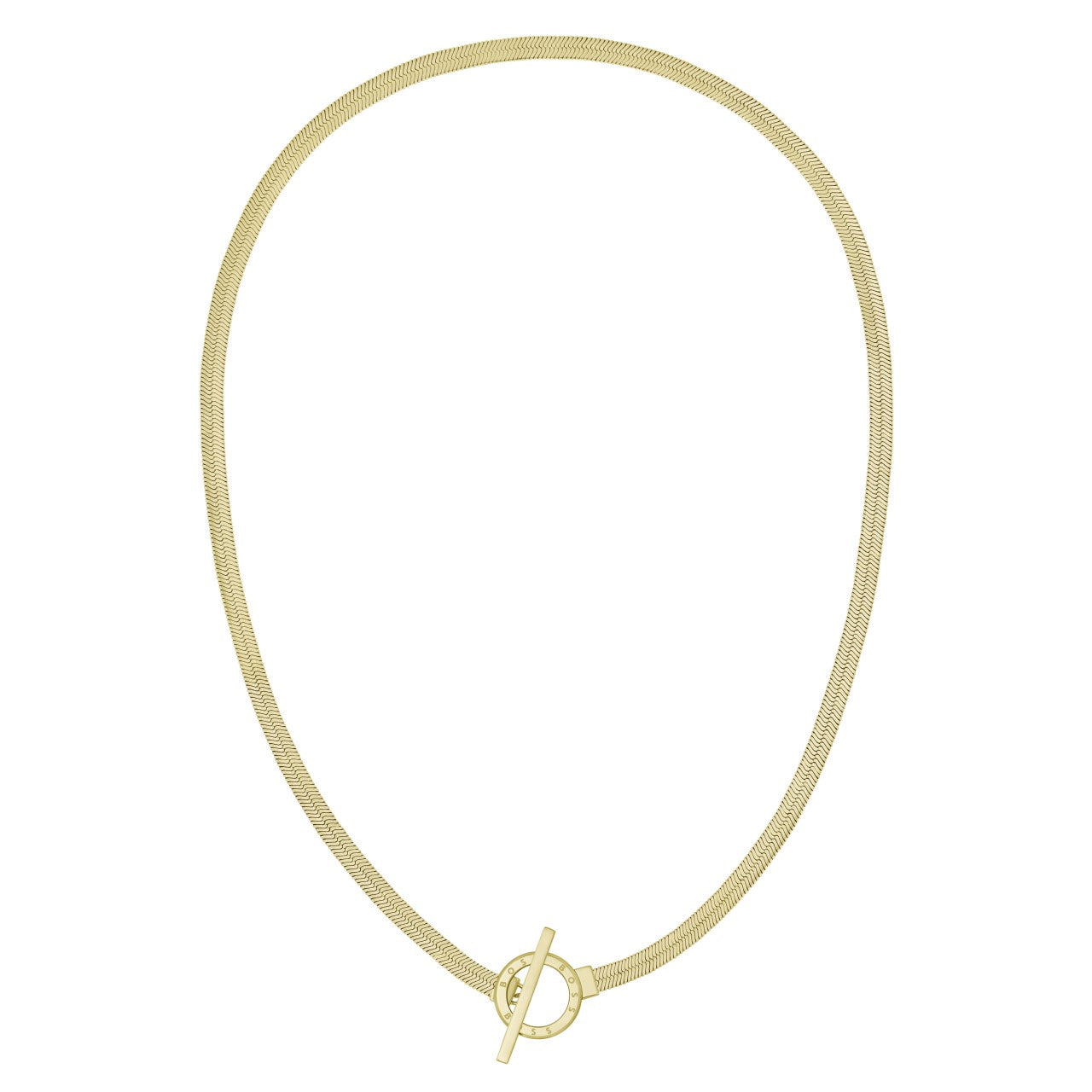 BOSS Ladies Zia Light Yellow Gold IP Chain Necklace 1580480
