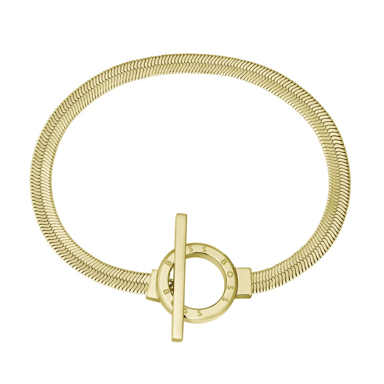 Boss Ladies BOSS Zia Light Yellow Gold IP Chain Bracelet 1580487