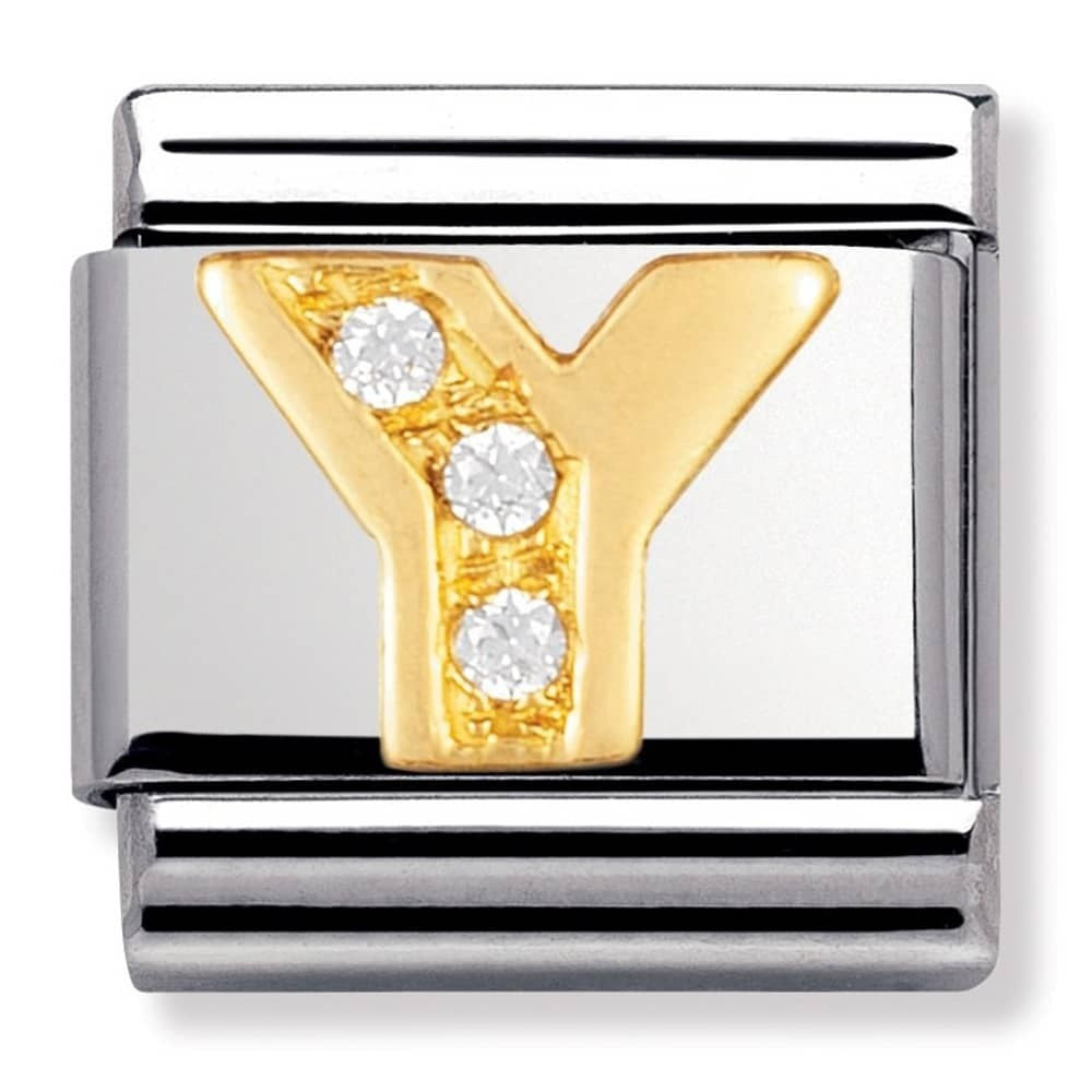 NOMINATION CZ Letter Y Charm 030301-25