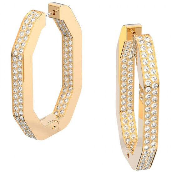 Swarovski Dextera Hoop Octagonal GP Earrings 5618304