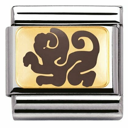 NOMINATION Classic Chinese Zodiac Gold Monkey Grey Link 030275/33