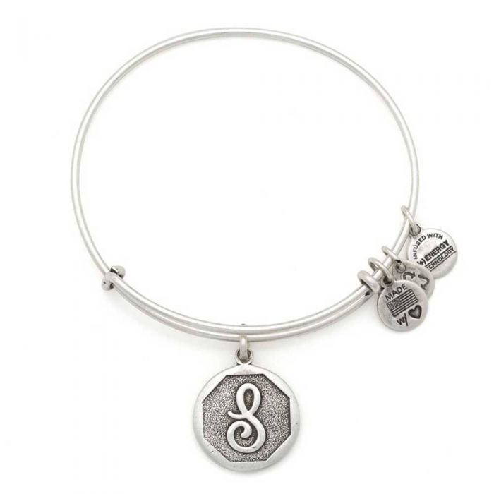 ALEX AND ANI Initial 'S' Charm Bangle A13EB14SS