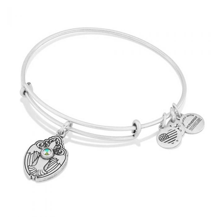 ALEX AND ANI Crystal Dove Charm Bangle A16EB102RS