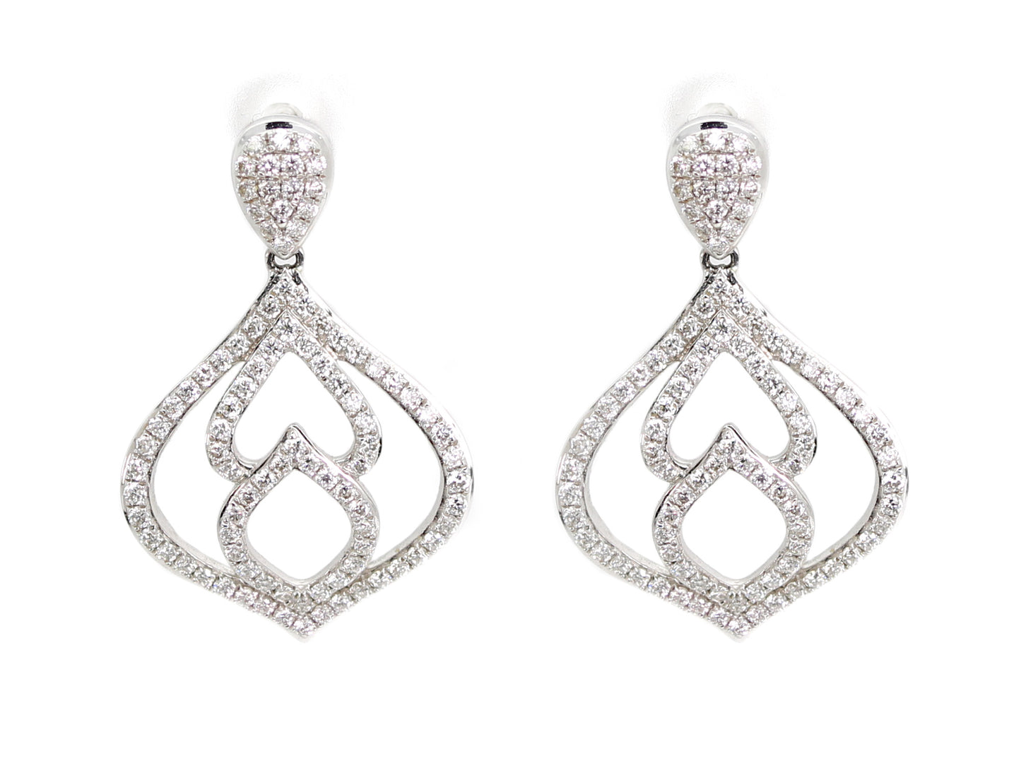 18ct Gold Diamond Earrings O.J