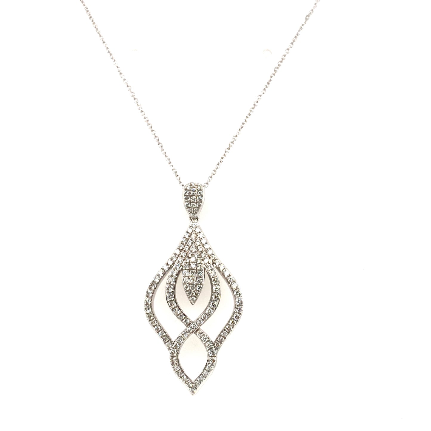 18ct Gold Vintage Style Diamond Pendant