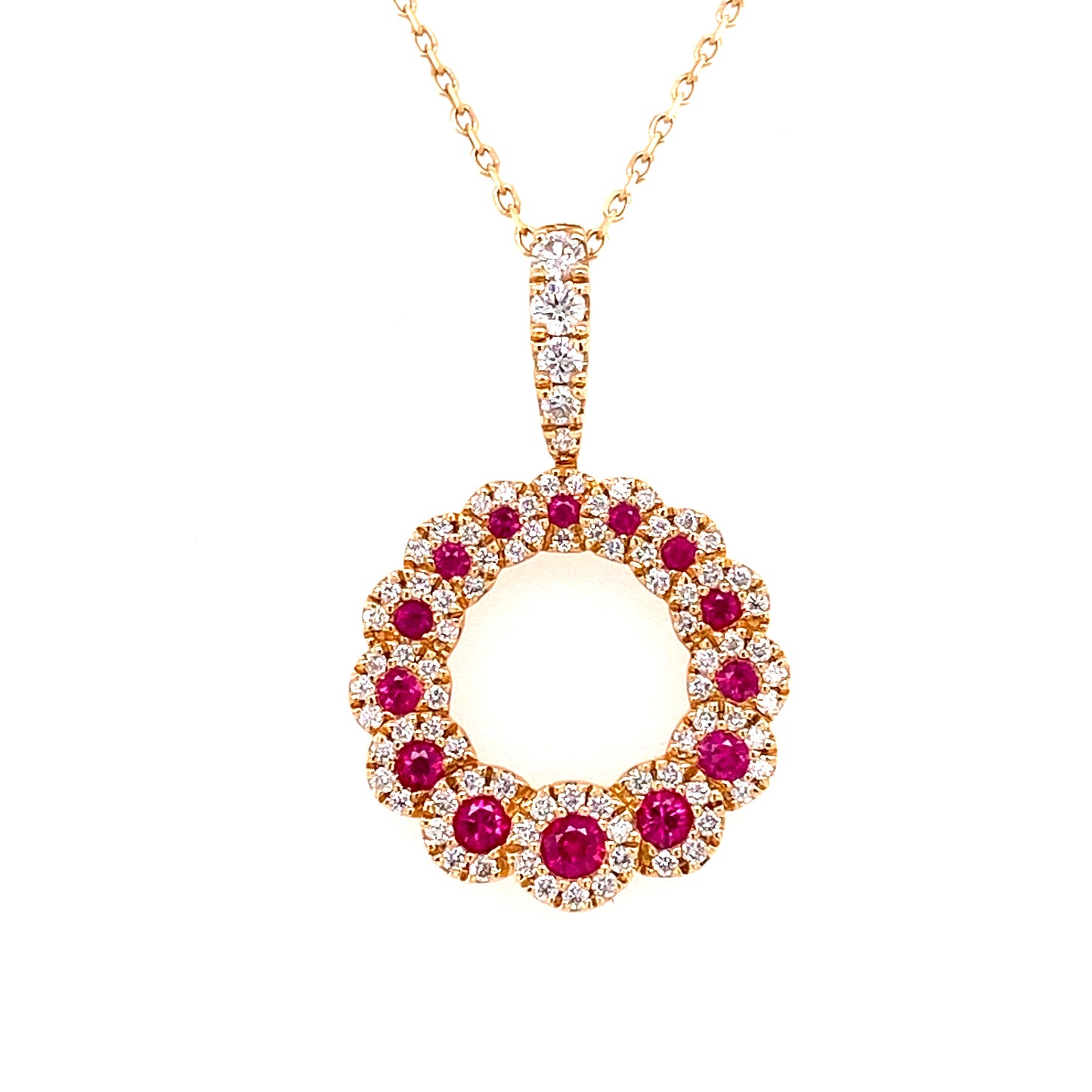 18ct Ruby & Diamond Pendant