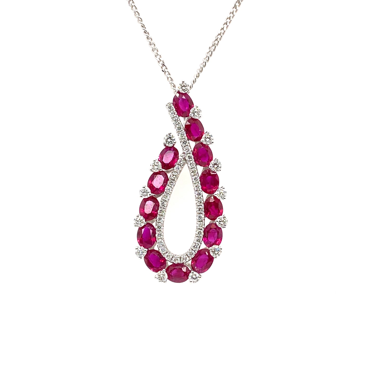 18ct Gold Ruby & Diamond Pendant