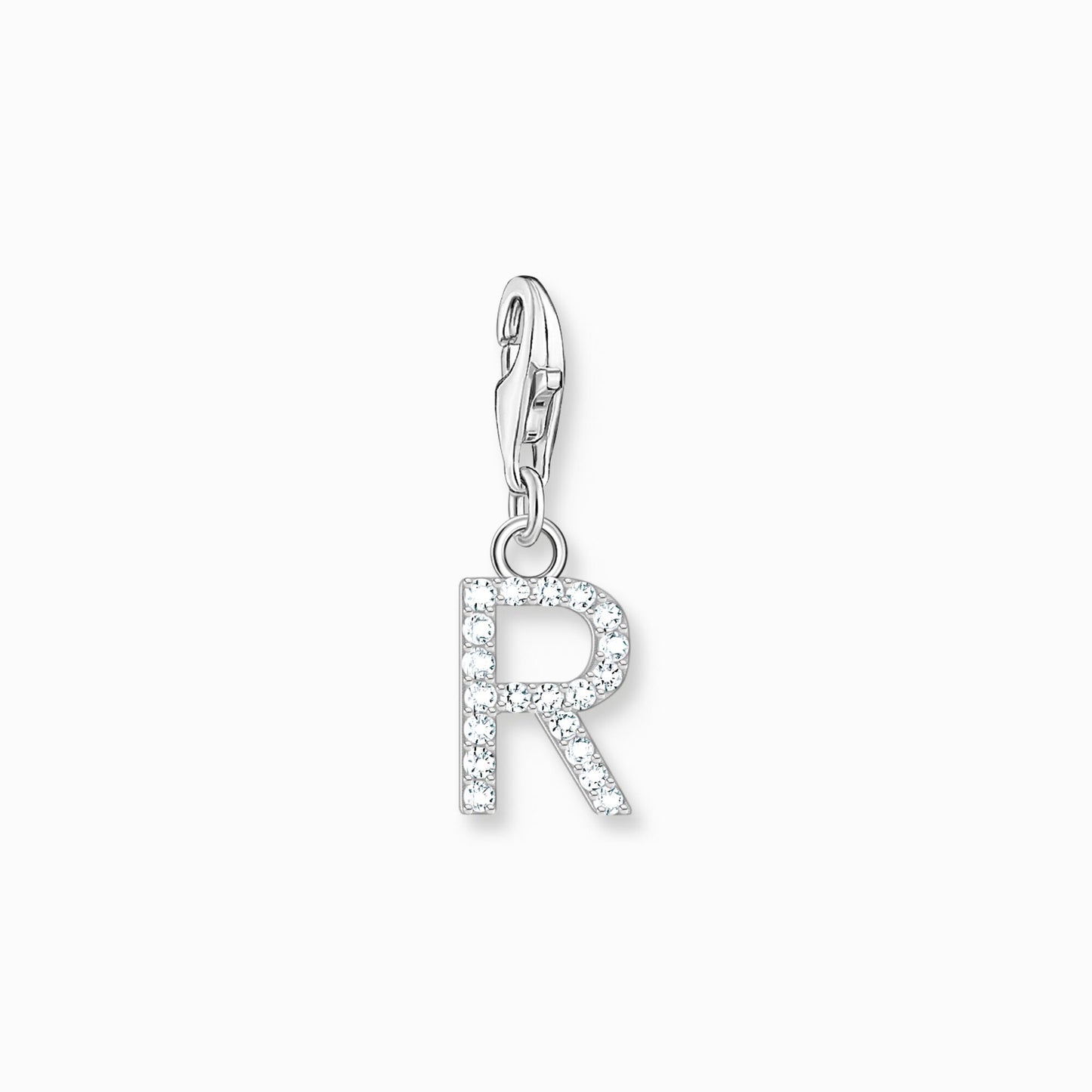 Thomas Sabo Charm pendant letter R with white stones silver 1955-051-14
