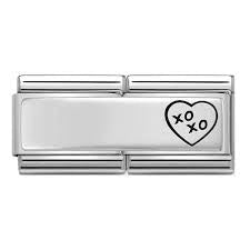 NOMINATION Double Heart XOXO Charm 330710-15