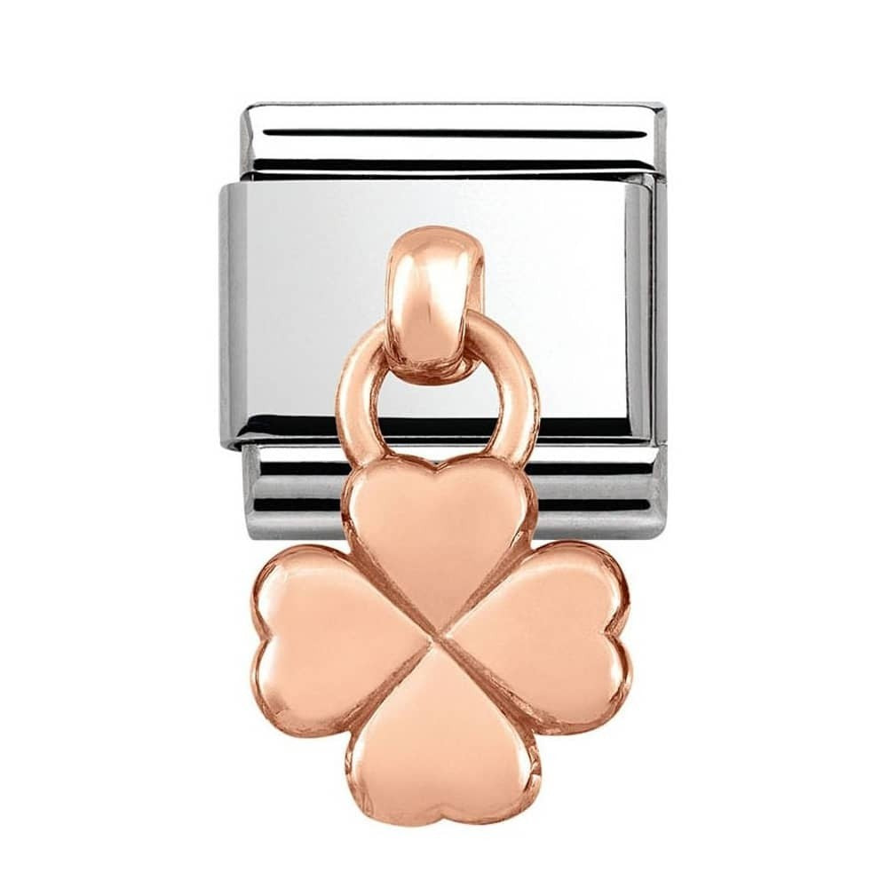 NOMINATION Rose Gold Four Leaf Clover Charm 431800-02