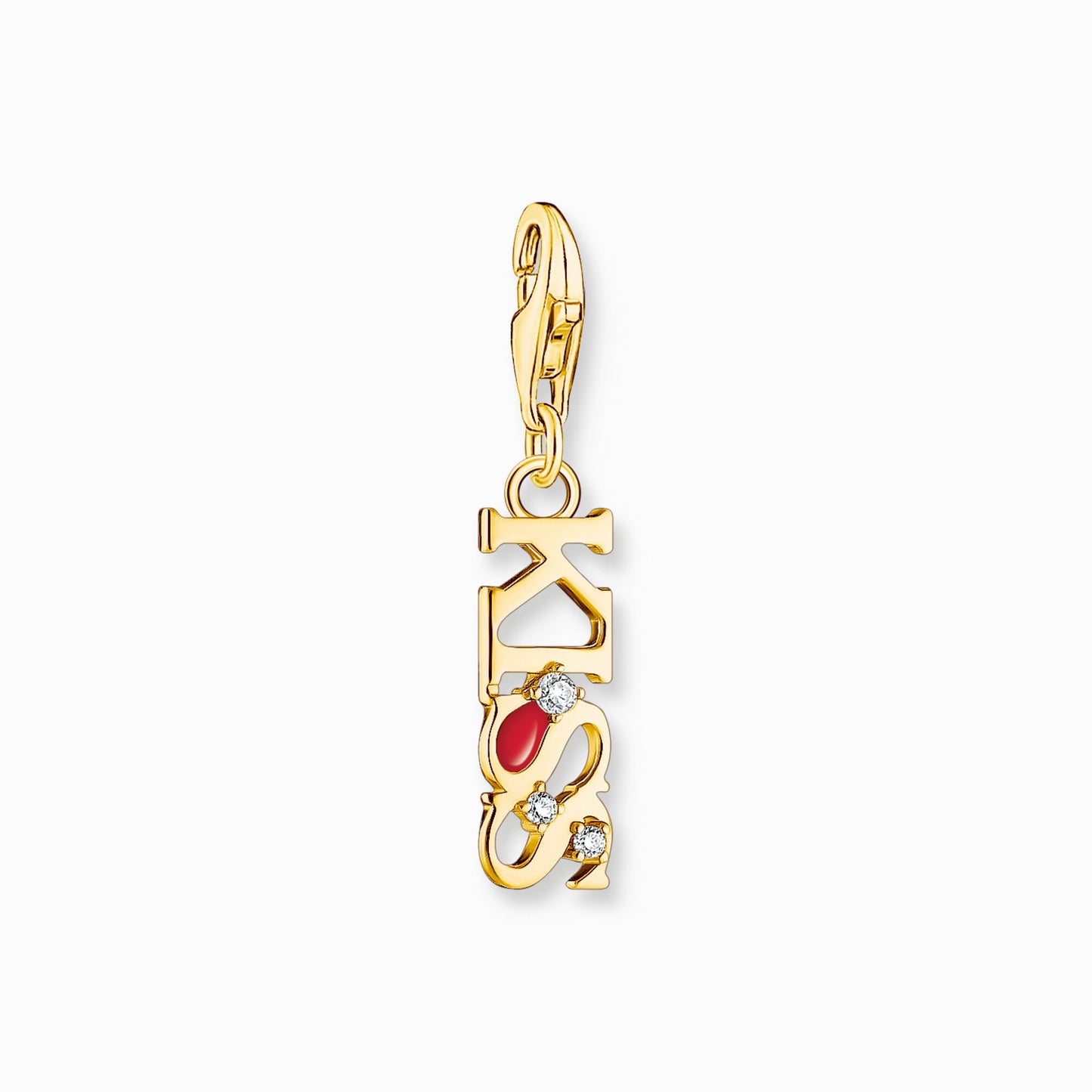 Thomas Sabo Gold Plated Kiss Charm 2067-565-10
