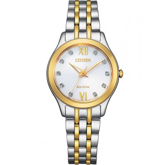 Citizen Ladies Eco Drive Two Tone Watch EM1014-50A