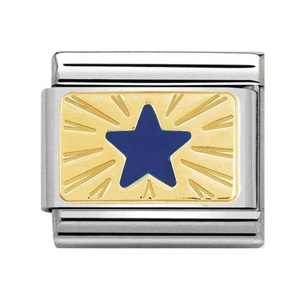 NOMINATION Gold Star Blue Charm 030284-41