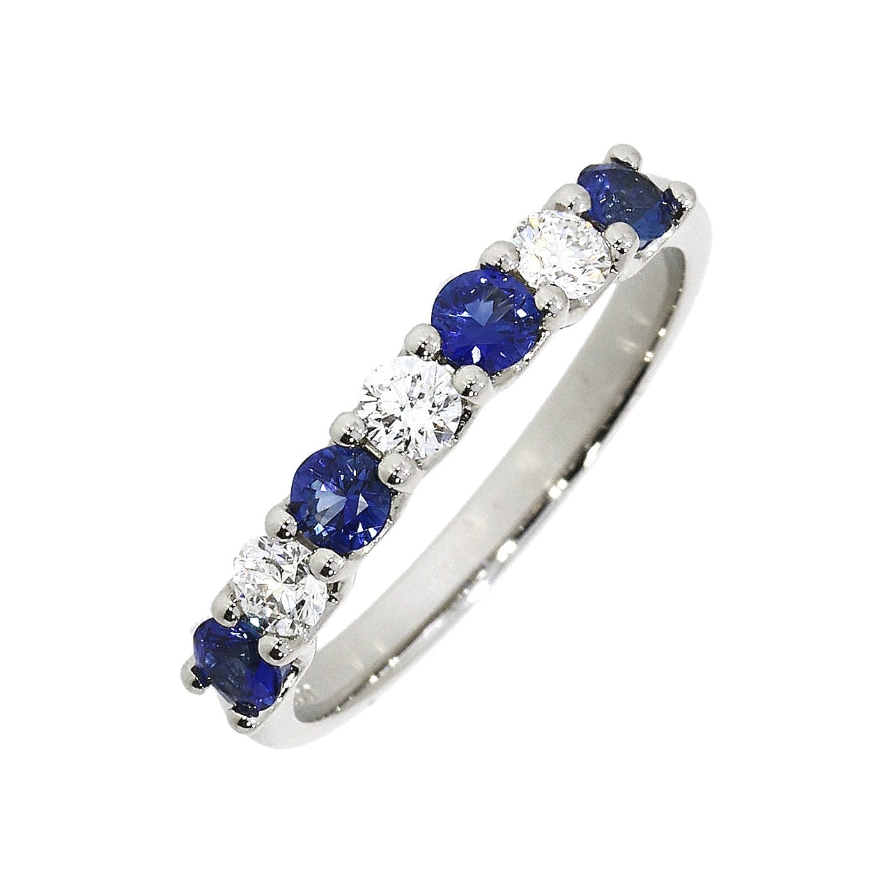 Platinum Sapphire & Diamond Eternity Ring