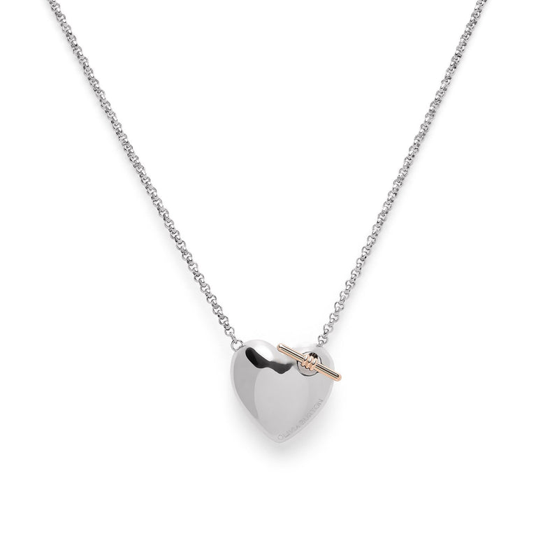 Olivia Burton Knot Heart Silver Necklace 24100031