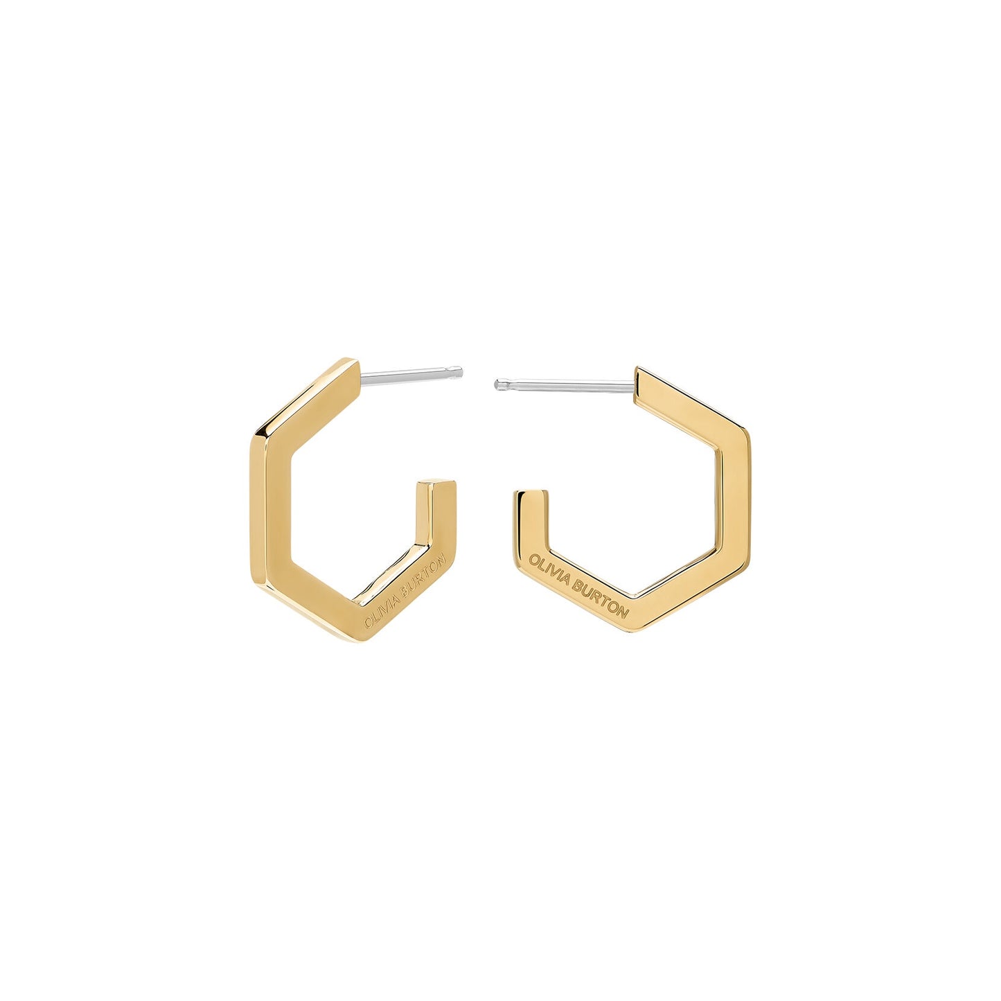 Olivia Burton Trend Edition Honeycomb Gold Plated Small Hoop Earrings 24100150