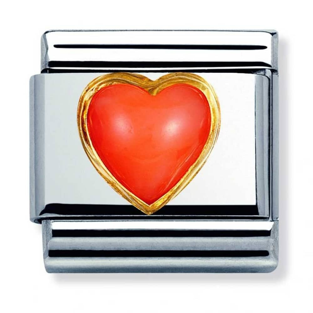 NOMINATION Pink Coral Heart Charm 030501-10