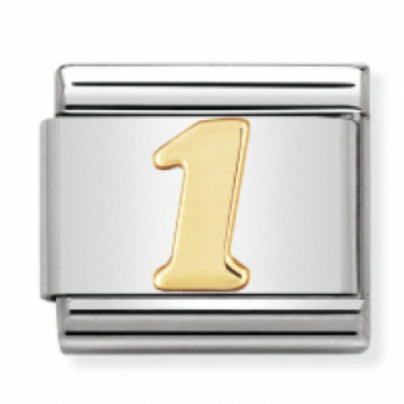 NOMINATION Gold Number 1 Charm 030102-01