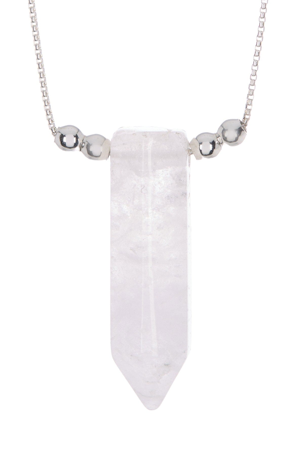 ALEX AND ANI Crystal Quartz Pendant & Silver Necklace PC16EN03S