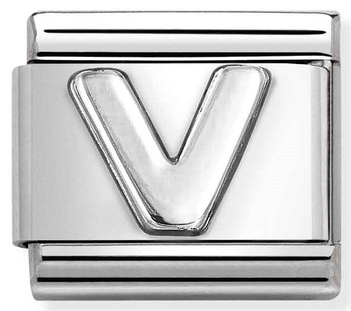 NOMINATION Composable Classic Link, Letter V Silver 330113/22