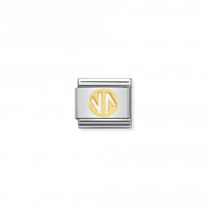 NOMINATION Composable Classic Writings 18K Gold Logo Nn Link 030107/15