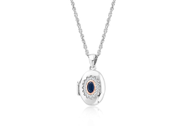 Clogau Silver Princess Diana Sapphire Locket 3SLDD0072