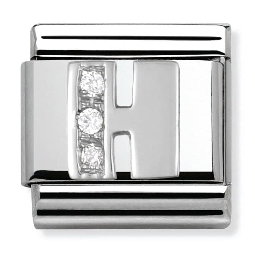 NOMINATION CZ Letter H Charm 330301-08
