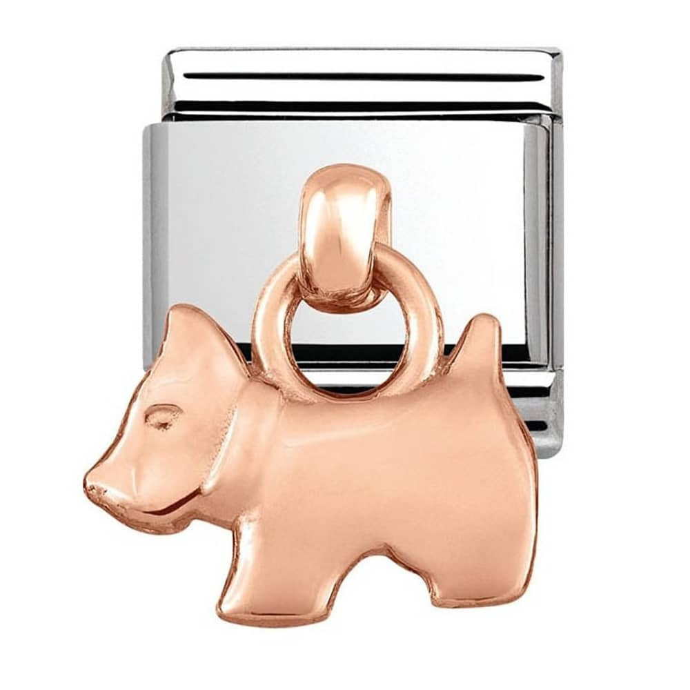 NOMINATION Rose Gold Dog Charm 431800-09