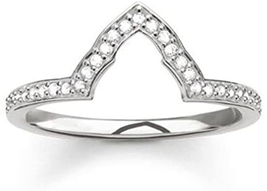 Thomas Sabo Size 54 Silver Cubic Zirconia Stacking Ring TR2070-051-14-54