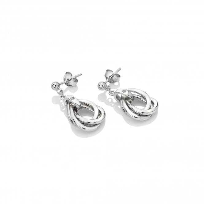 Hot Diamonds Trio Teardrop Earrings Silver DE644