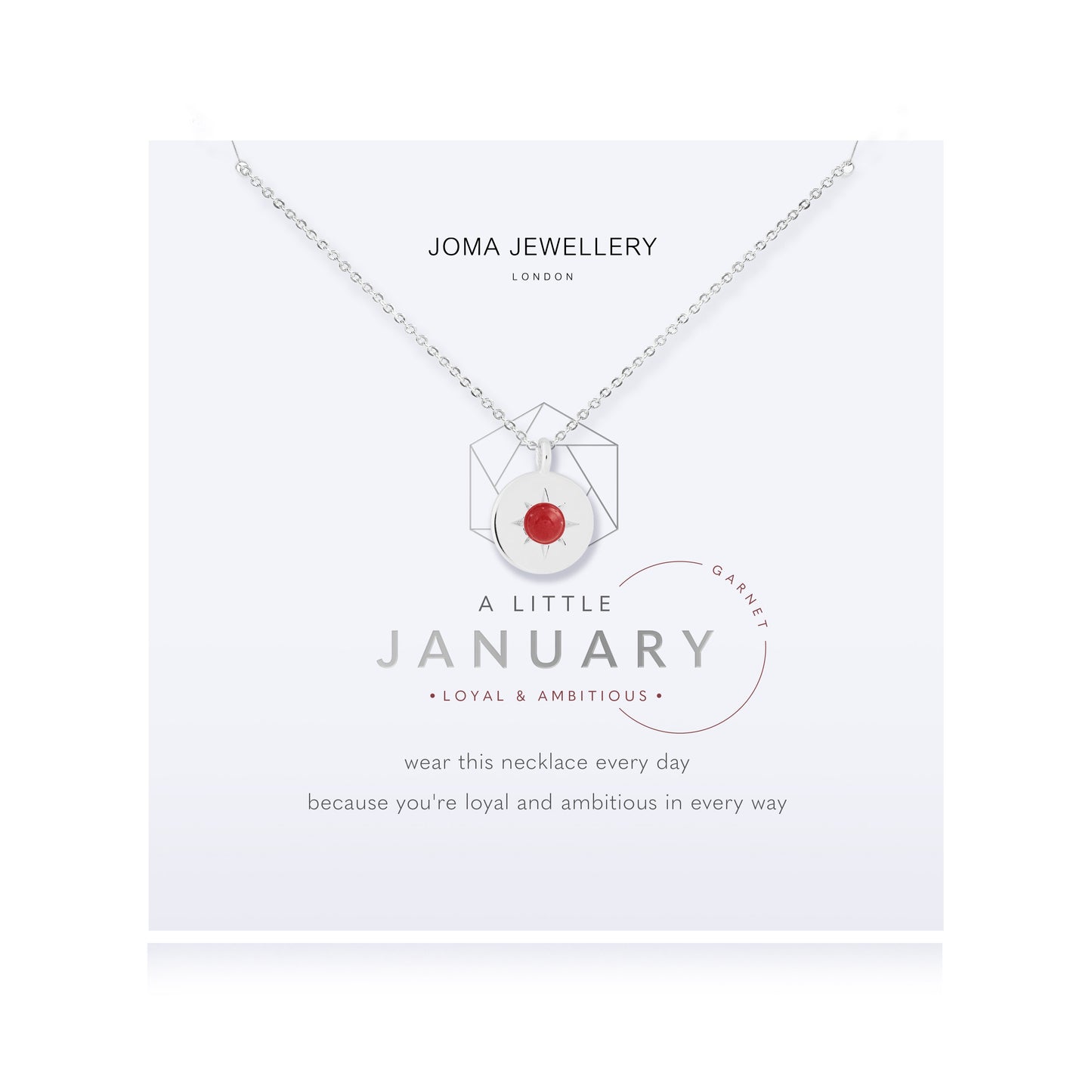 Joma January Garnet Birthstone Necklace 4654