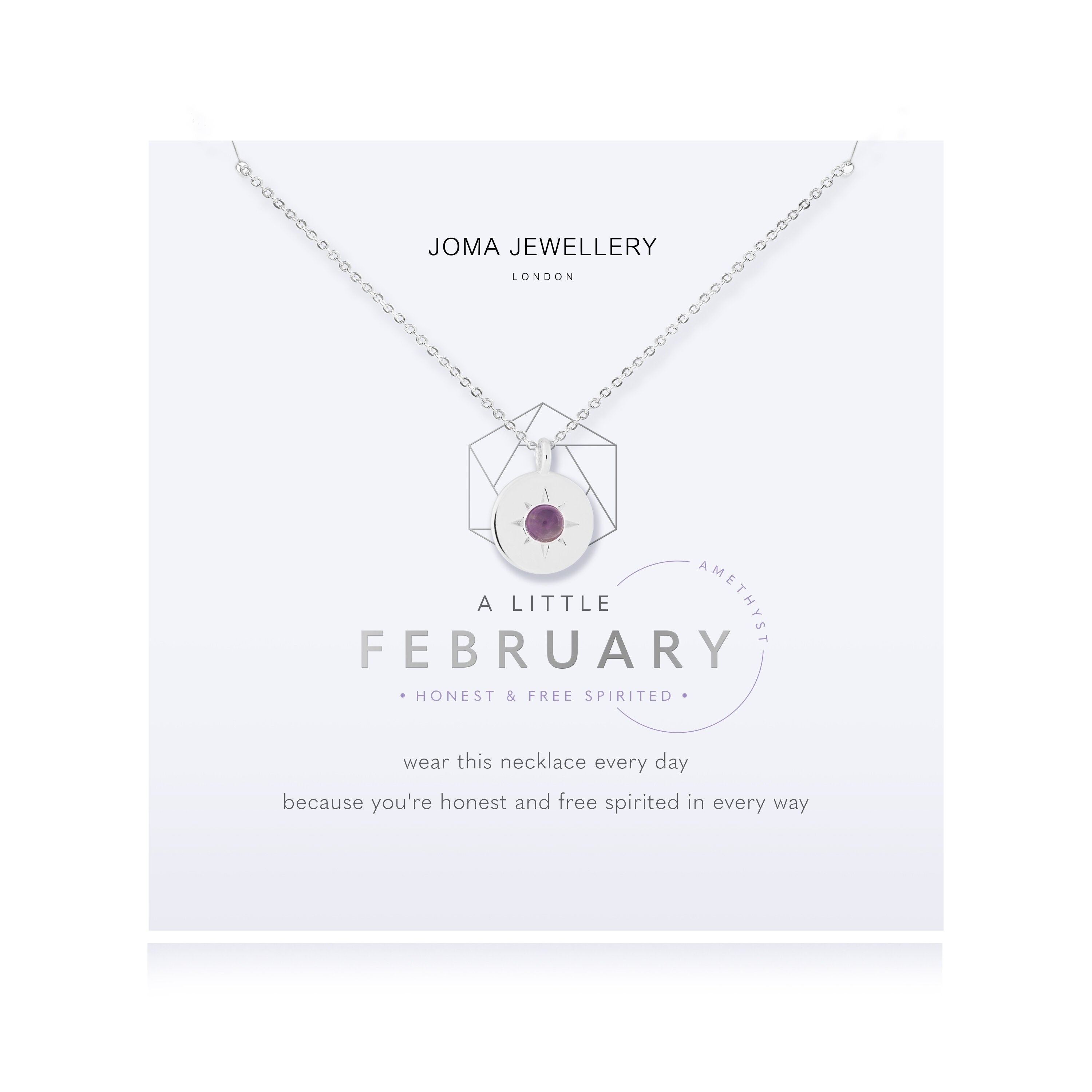 Joma February Amethyst Birthstone Necklace 4655