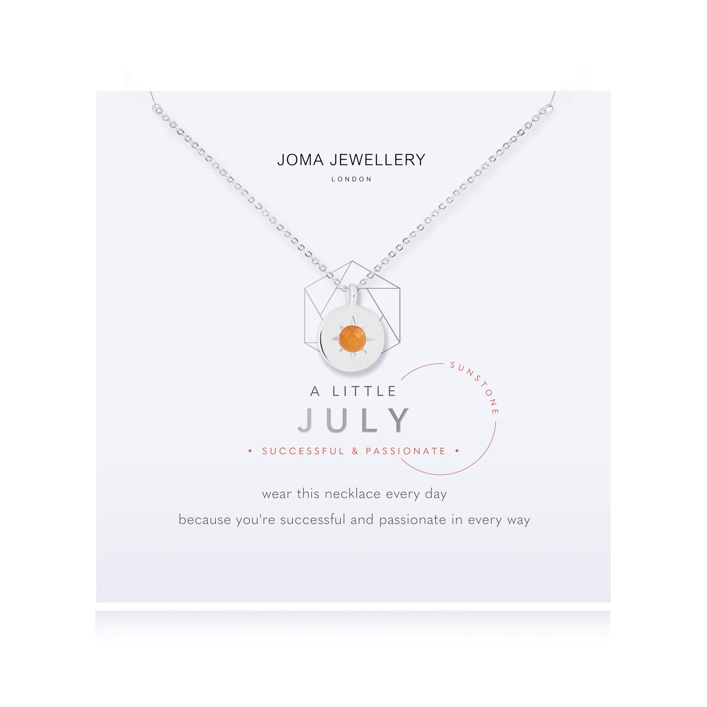 Joma July Sunstone Birthstone Necklace 4660
