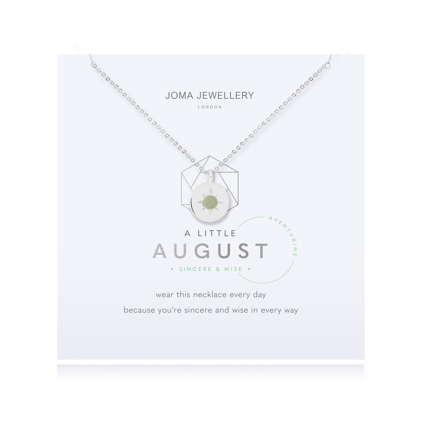 Joma August Aventurine Birthstone Necklace 4661