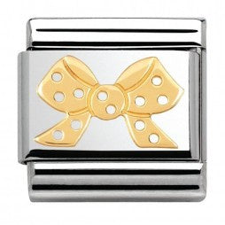 NOMINATION Gold Pois Bow Charm 030162/10