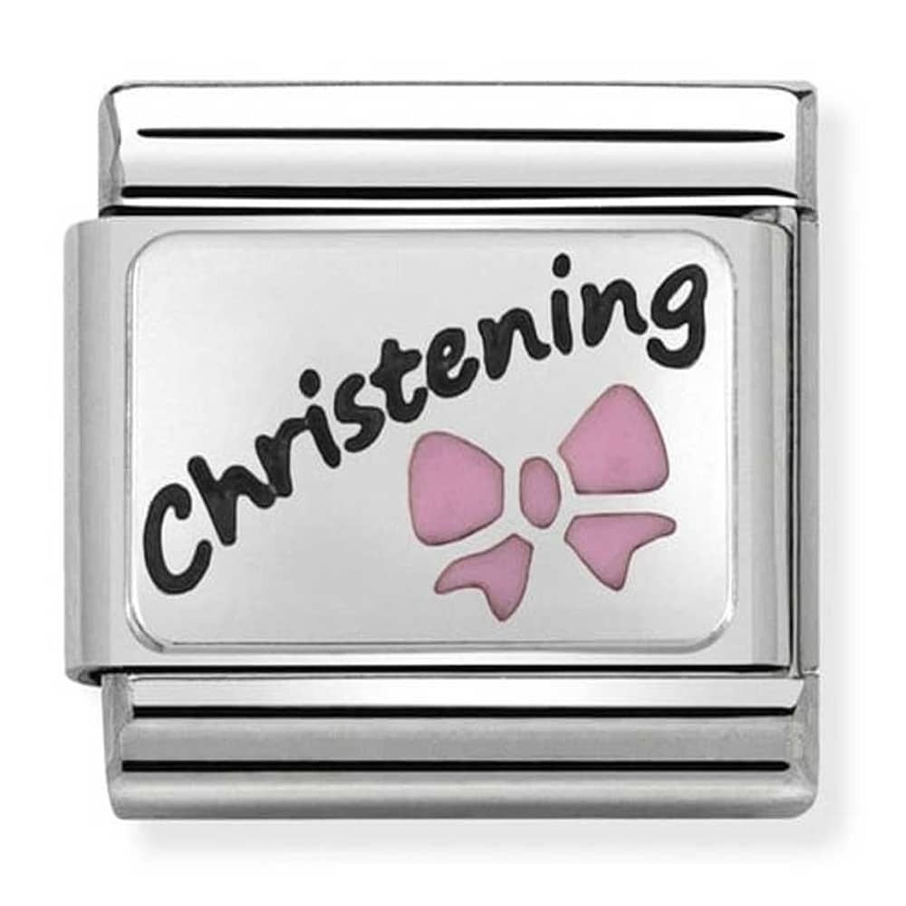 NOMINATION Enamel Pink Christening Charm 330208-17