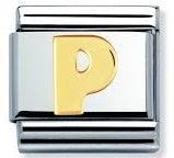 NOMINATION Gold Letter P Charm 030101 16