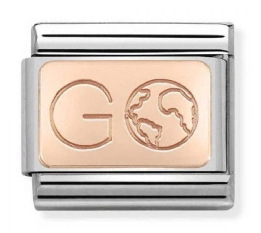 NOMINATION Rose Gold Go Earth Charm 430110-01