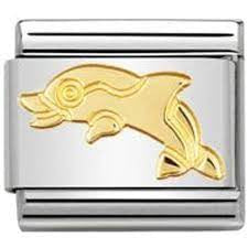 NOMINATION Gold Dolphin Charm 030113-04