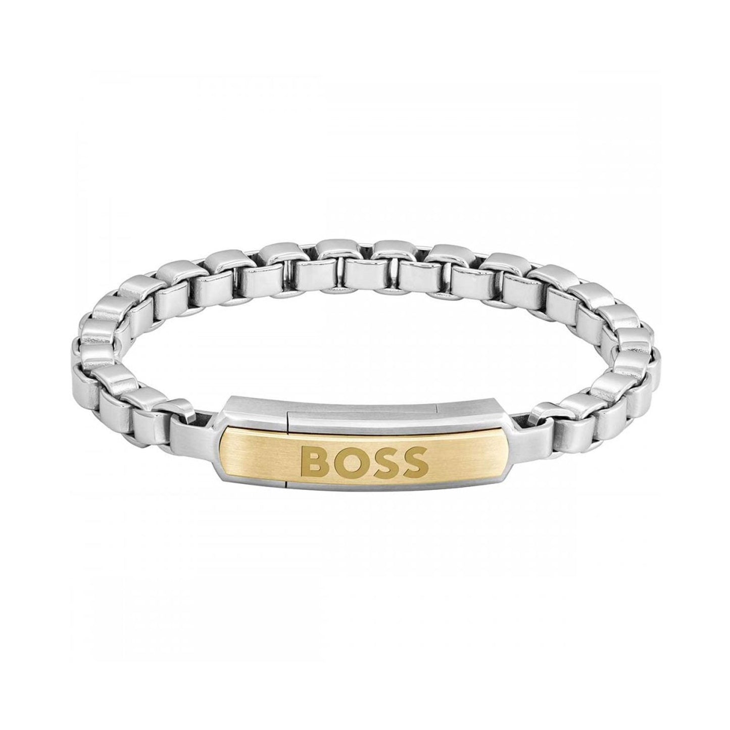 BOSS Gents Devon Two Tone Box Chain Bracelet 1580597M