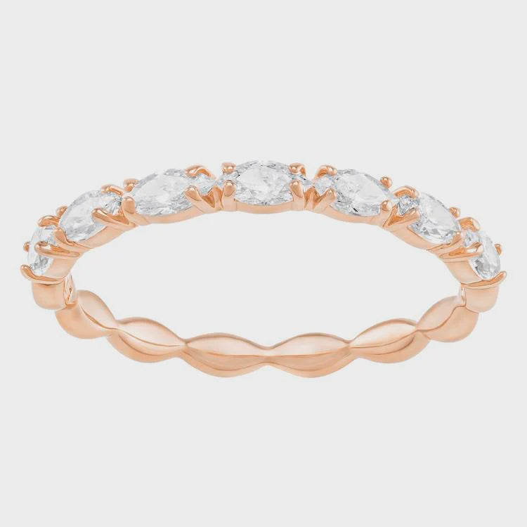 Swarovski Rose Tone Vittore Marquise Ring Size 55 5351769