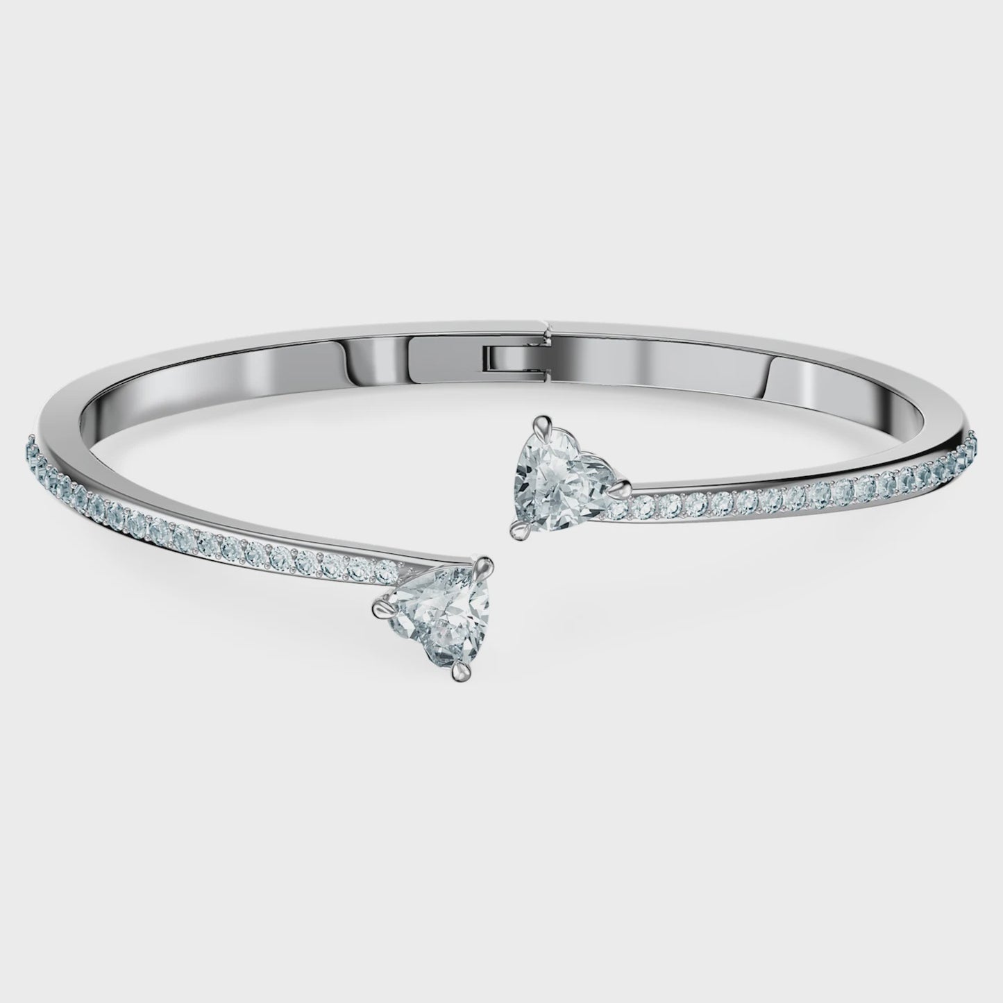 Swarovski Attract Soul Bangle Heart white rhodium plated Size L 5535289