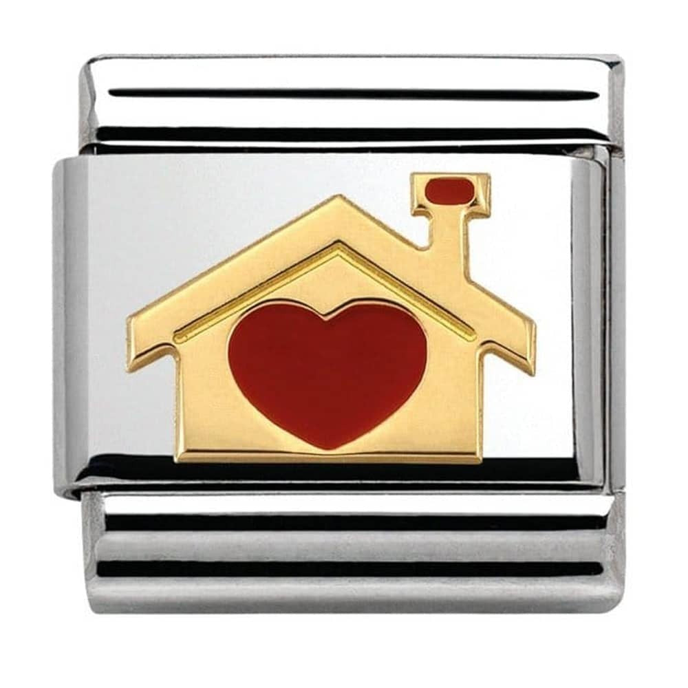 NOMINATION Gold Home Heart Charm 030283-07