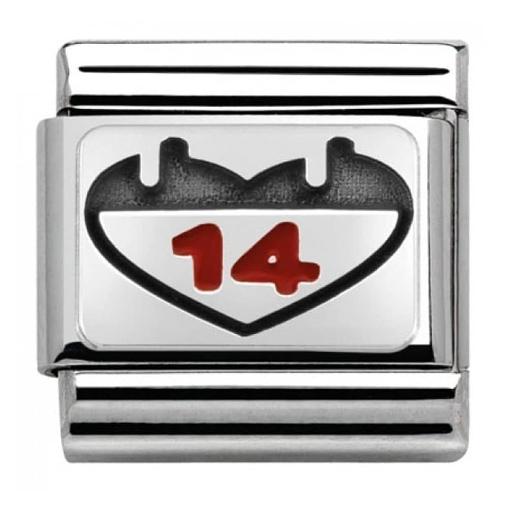 NOMINATION Enamel Heart 14 Charm 330208-03