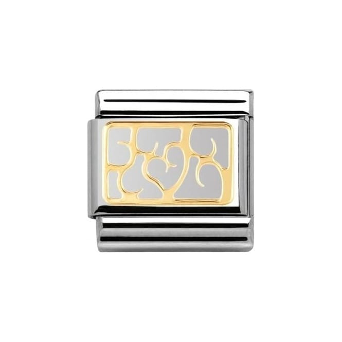NOMINATION Composable Gold Interlocking Hearts Link ~ 030153/01