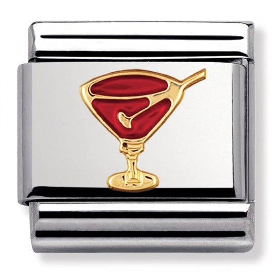 NOMINATION Gold Red Cocktail Glass 020209-29