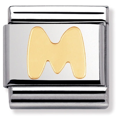 NOMINATION Gold Letter M Charm 030101-13